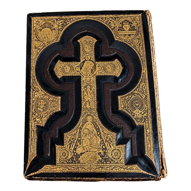 Douay-Rheims Haydock Commentary Leather Bound Family Bible 1884 For Sale