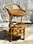 Khaki Vintage Coastal Woven Rattan Bar Cart For Sale - Image 8 of 10