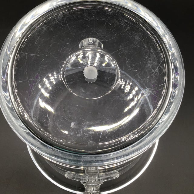 Glass Louis Roederer Lucite Champagne Cooler Bucket With 2 Orrefors Toasting Flutes- Group of 3 For Sale - Image 7 of 12