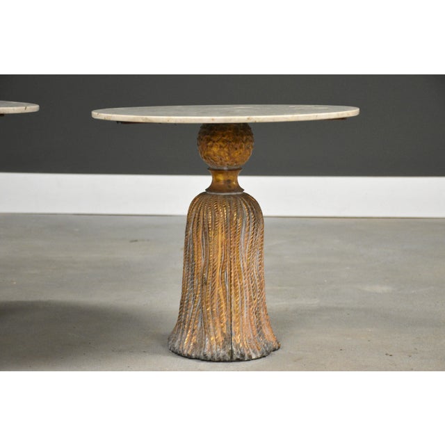 Mid-Century Modern Mid 20th Century Italian Tassel End Tables - A Pair For Sale - Image 3 of 8