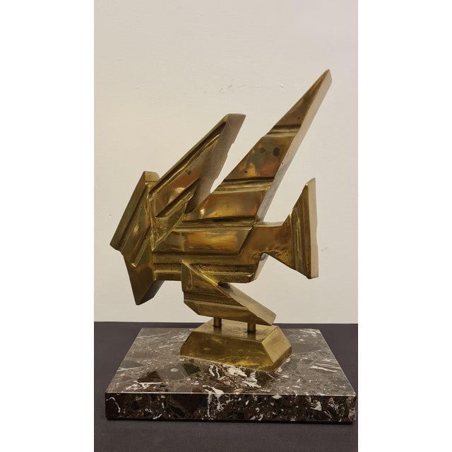 Giuseppe Banfi, Abstract Sculpture, 1988, Brass & Marble For Sale - Image 15 of 15
