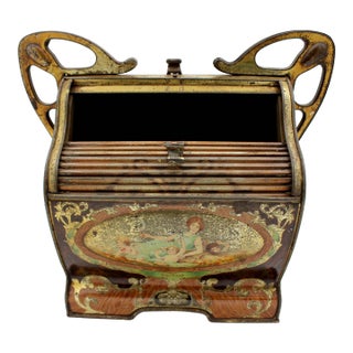 1906 Art Nouveau Biscuit Tin by Huntley & Palmers For Sale
