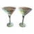 Astro Style Mid Century Modern Martini Glasses- Set of 2 For Sale