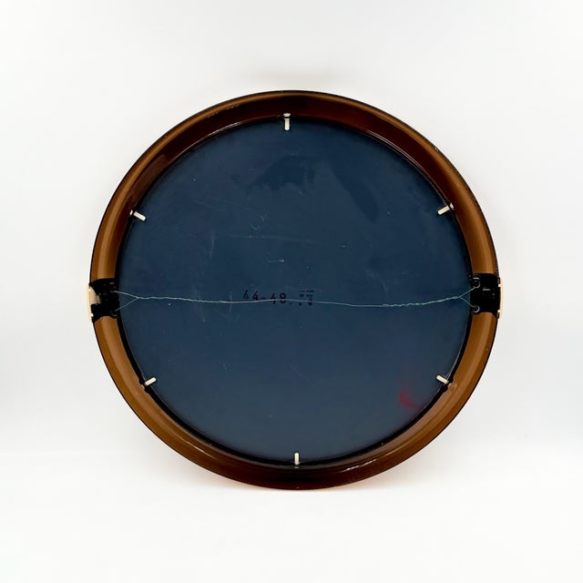 French Space Age Round Wall Mirror in Brown Acrylic Glass, 1970s For Sale - Image 6 of 15