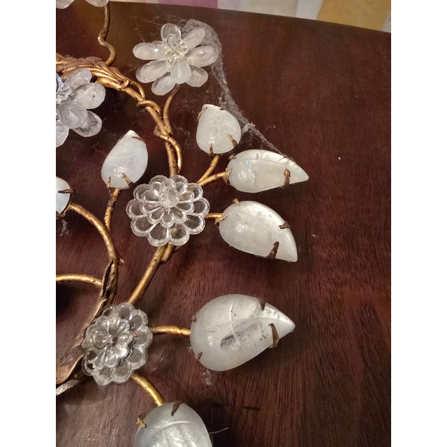 Baguès 1990s Bagues Style Gilt Rock Crystal Sconces - a Pair For Sale - Image 4 of 12