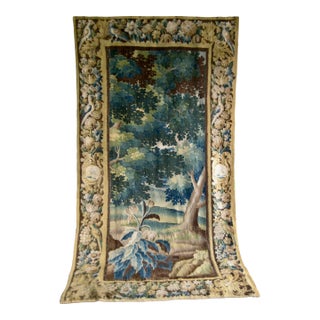 Flemish Verdure Tapestry With Birds Borders, 17th Century For Sale