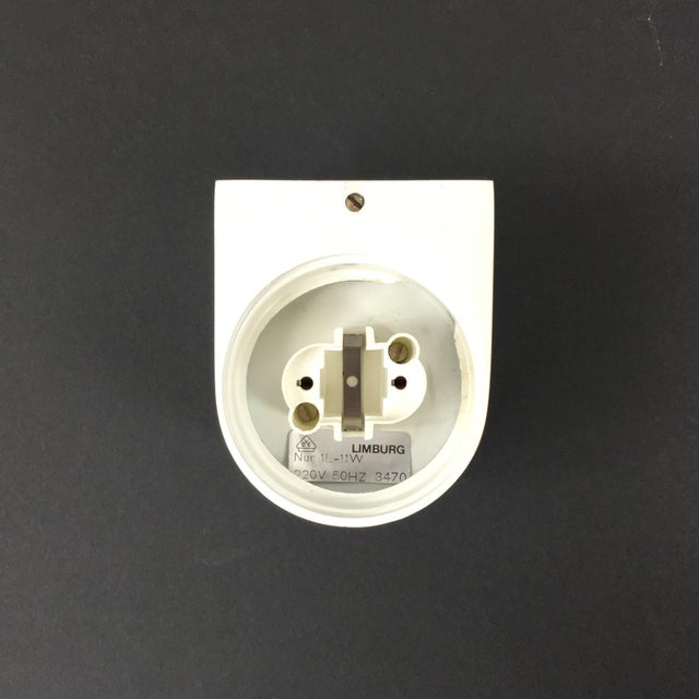 White 1970s Mid-Century Modern Opaline Glass Wall Lamps/Sconces From Limburg, Germany - a Pair For Sale - Image 8 of 8