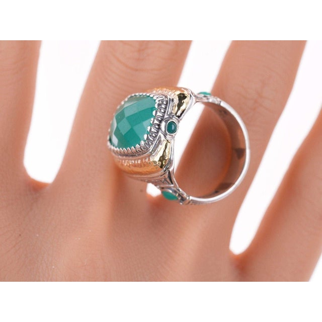 sz9.5 Konstantino 18k/Sterling Chalcedony ring For Sale - Image 9 of 11