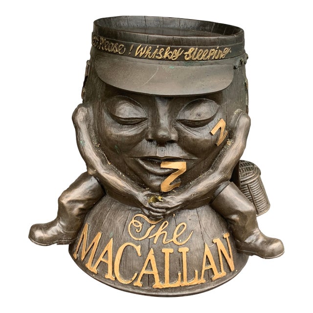 1920s Rare Macallan Sleeping Cask Ice Bucket For Sale