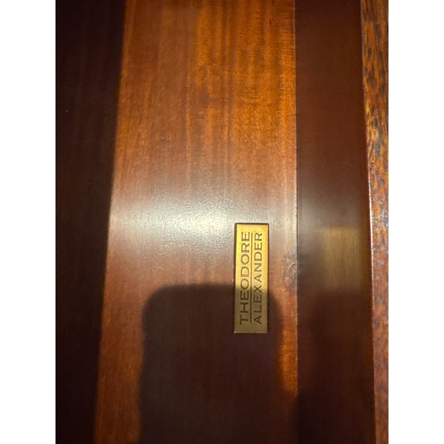 Theodore Alexander Late 20th Century Woven Treasures Leather-Covered End Table – Theodore Alexander For Sale - Image 4 of 4