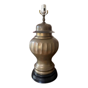 Vintage Brass Ginger Jar Lamp