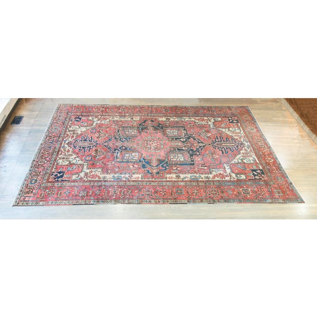 Early 20th Century Persian Heriz Rug For Sale - Image 15 of 15