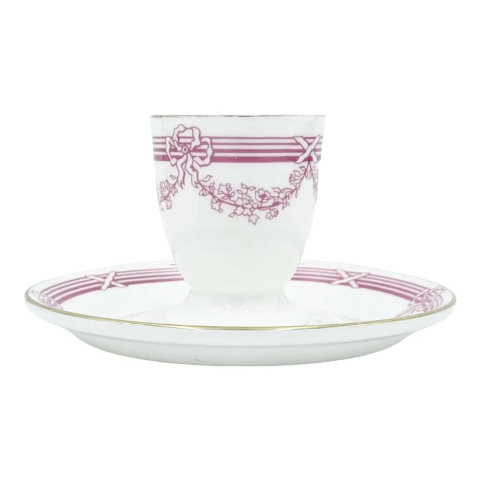 Vintage Ritz London Hotel Porcelain Royal Doulton Pink Egg Cup & Saucer ...