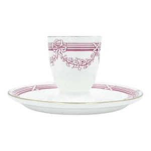 Vintage Ritz London Hotel Porcelain Royal Doulton Pink Egg Cup & Saucer