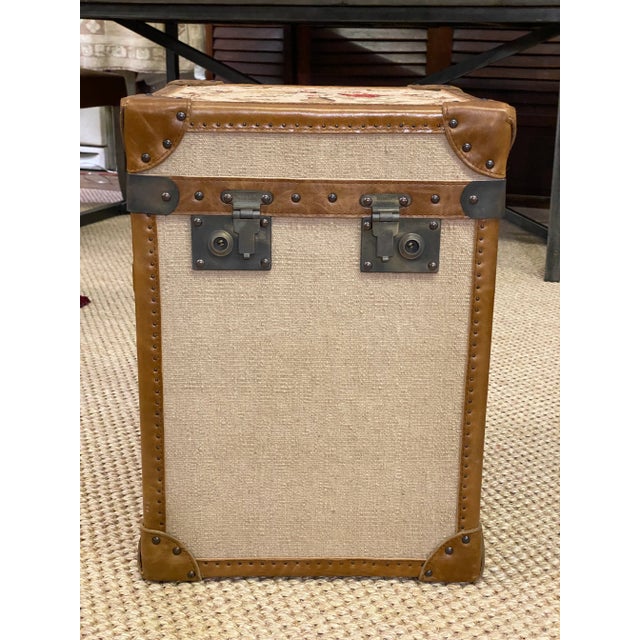 Great size on this Timothy Oulton Paris Trunk. Top upholstered in French tapestry balanced with neutral sides and...