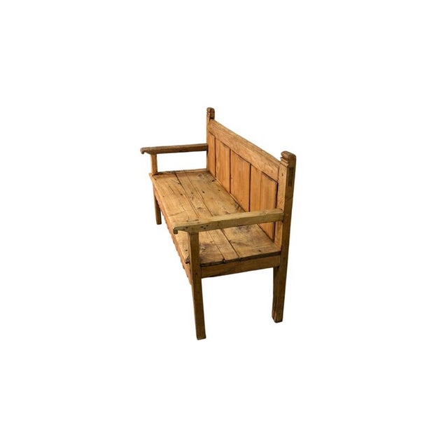 19th Century Rustic Alder Wood Bench For Sale - Image 3 of 4
