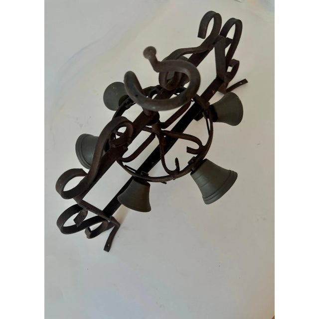 Wrought Iron Door Bell with Hand Rotating Bells For Sale In Los Angeles - Image 6 of 6
