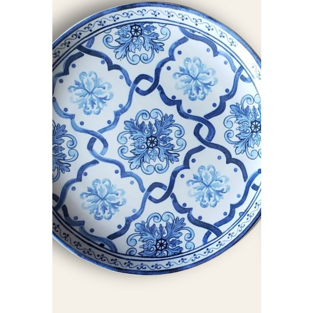 Williams-Sonoma Porto Blue & White Salad Plates – Set of 12 | Coastal Portuguese Ceramic For Sale - Image 4 of 11