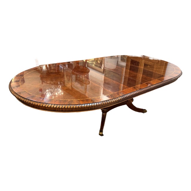 Henredon Neoclassical Mahogany Extension Dining Table For Sale