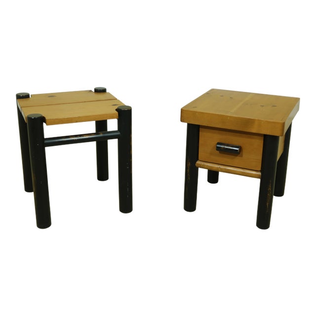 Complimenting Adirondack Style Occasional Tables - a Pair For Sale