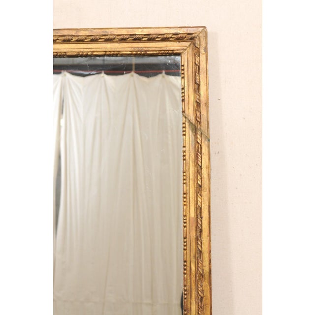 19th Century French Classical Gold Painted Wood Wall Mirror For Sale - Image 9 of 11