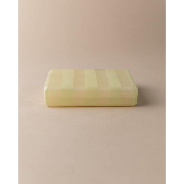 Gemstone Handpainted Striped Onyx Box with Lid, Italy, 1970s For Sale - Image 7 of 11