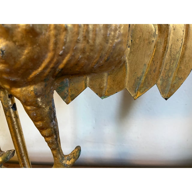 Antique 19th Century American Folk Art Gilt Swell Body Copper and Zinc Rooster Weathervane For Sale In New York - Image 6 of 12
