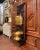19th Century French Brass Lavabo Fountain on Carved Oak Wall Panel For Sale In Dallas - Image 6 of 13