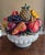 Majolica Fruits in Basket Porcelain Sculpture For Sale - Image 4 of 13