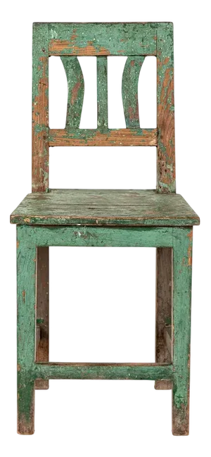 Swedish Green Wood Chair