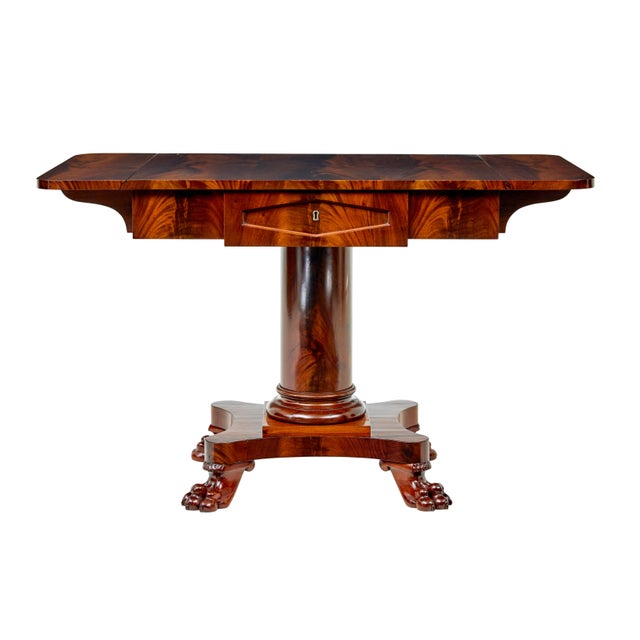 Early 20th Century Empire Revival Scandinavian Sofa Table, 1900s For Sale - Image 10 of 10