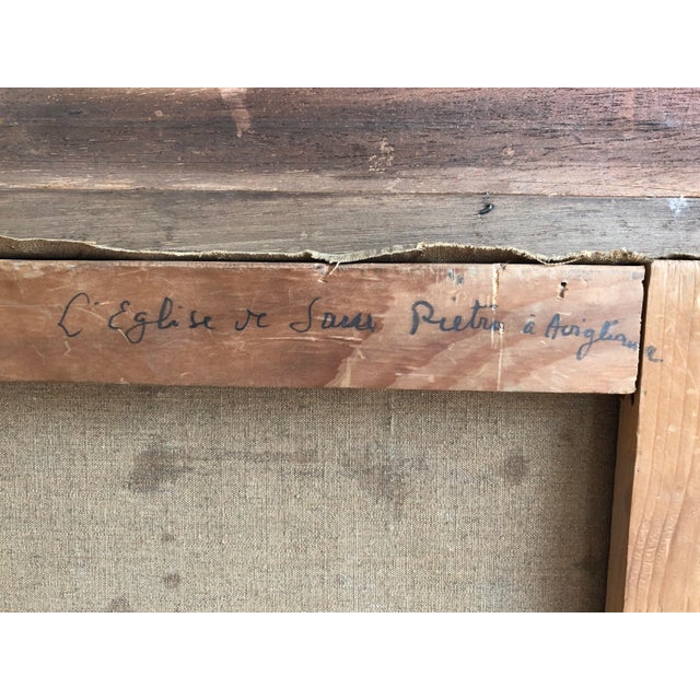 Benjamin II Vautier, Eglise de Saint Pietro, Avigliana, 1926, Oil on Canvas, Framed For Sale - Image 12 of 13