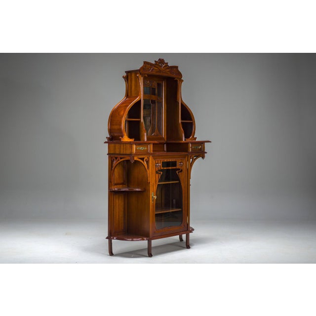Art Nouveau Cabinet with Mirror, 1890s For Sale - Image 10 of 18