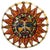 Large Peter Keil Sunburst Wall Sculpture in Painted Metal, Signed, 36" Diameter This striking sunburst wall sculpture is...