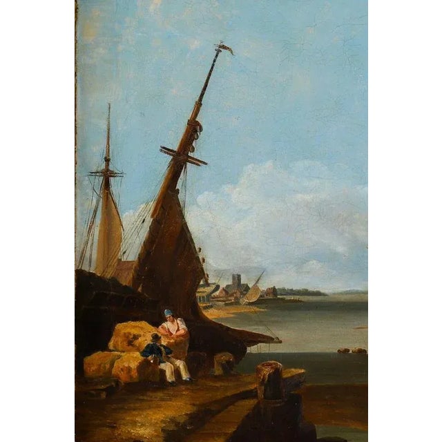 Coastal Scenes, Oil Paintings, 19th Century, Set of 2 For Sale - Image 4 of 18