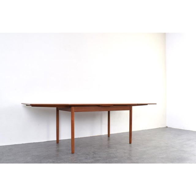 Brown Mid-Century Modern Danish Extendable Dining Table in Teak, 1960s For Sale - Image 8 of 17