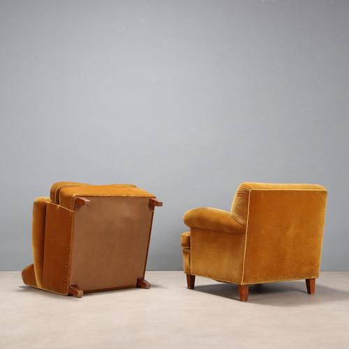 Vintage Armchairs in Velvet, Italy, 1950s, Set of 2 For Sale - Image 9 of 10