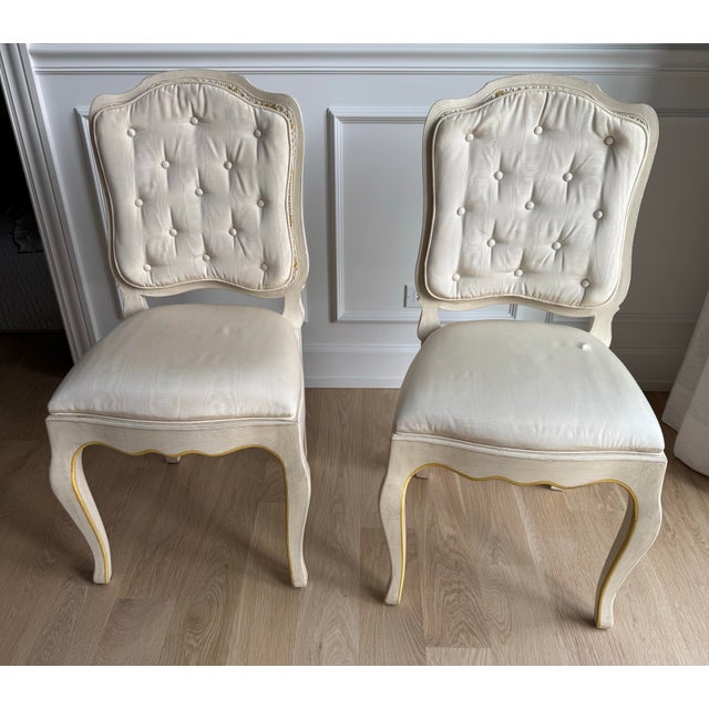 Jacques Bodart Louis XV Style Chairs With Hand-Painted Cane, a Pair For Sale - Image 9 of 9
