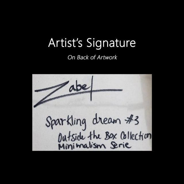 "Sparkling Dream #3" Contemporary Minimalist Abstract Mixed-Media Painting by Zabel For Sale - Image 9 of 9