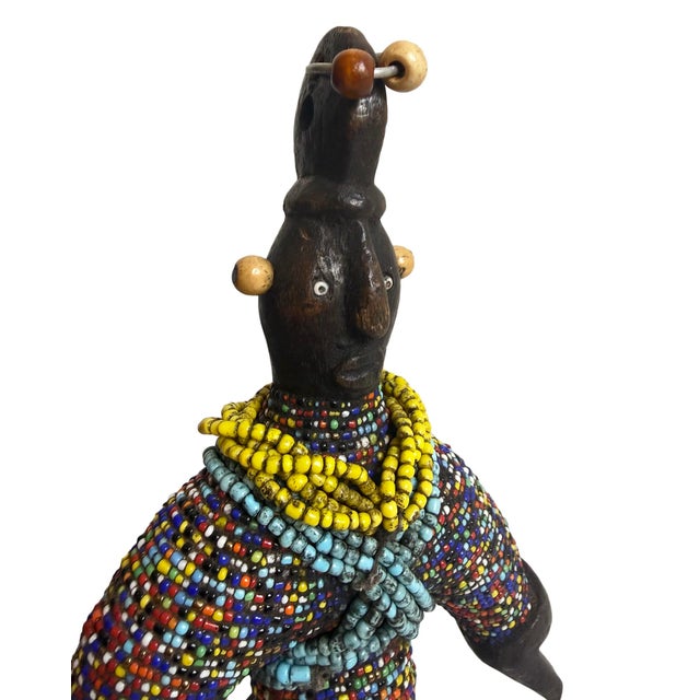 Tribal Vintage Beaded Namji Doll Chad For Sale - Image 3 of 5