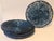 Overdyed Blue Straw Paper Plate Holders- Set of Six For Sale - Image 4 of 8