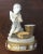 Antique Early 19th Century French Empire Porcelain Inkwell in Gold & White Featuring a Cherub For Sale In New York - Image 6 of 13