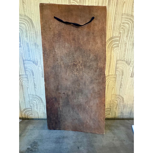 Printmaking Materials Pende Style African Polychrome Carved Wood Figural Wall Panel For Sale - Image 7 of 10