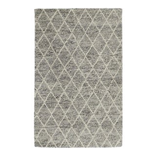 Soft Gray Diamond Loop Rug 5x8 For Sale
