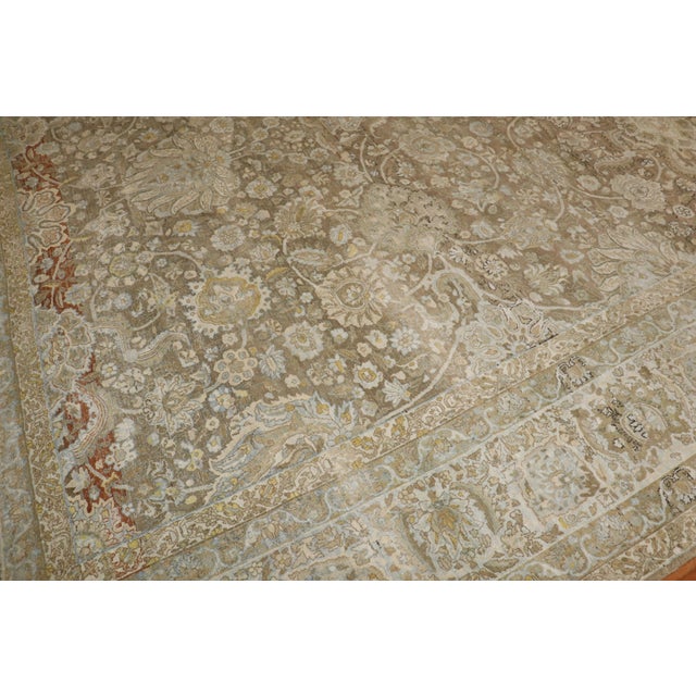 Textile Zabihi Collection Antique Persian Kashan Carpet For Sale - Image 7 of 12