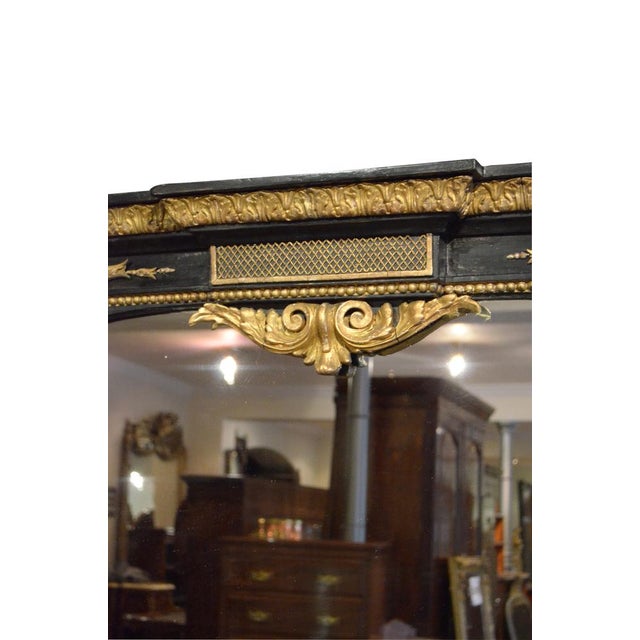Large English Victorian Overmantel Mirror, 1880s For Sale - Image 6 of 14