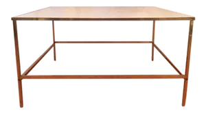 Paul McCobb Vitrolite Milk Glass Top Cocktail Tabe