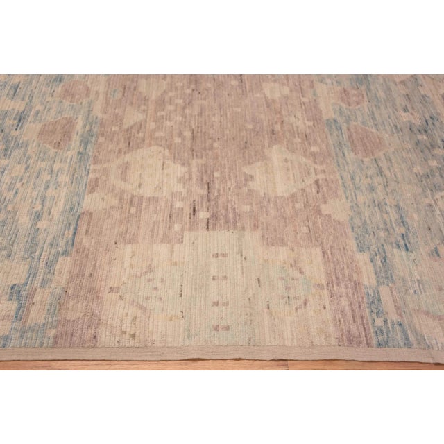 Beige Large Contemporary Modern Abrash Rug For Sale - Image 8 of 9