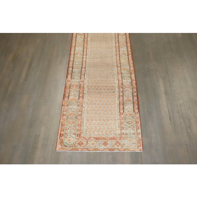 Antique Zabihi Collection Persian Seraband Runner - 3'3" x 20'5" For Sale In New York - Image 6 of 9
