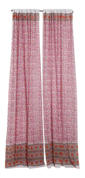 Riyad 45" X 84" Pink & Orange Curtain